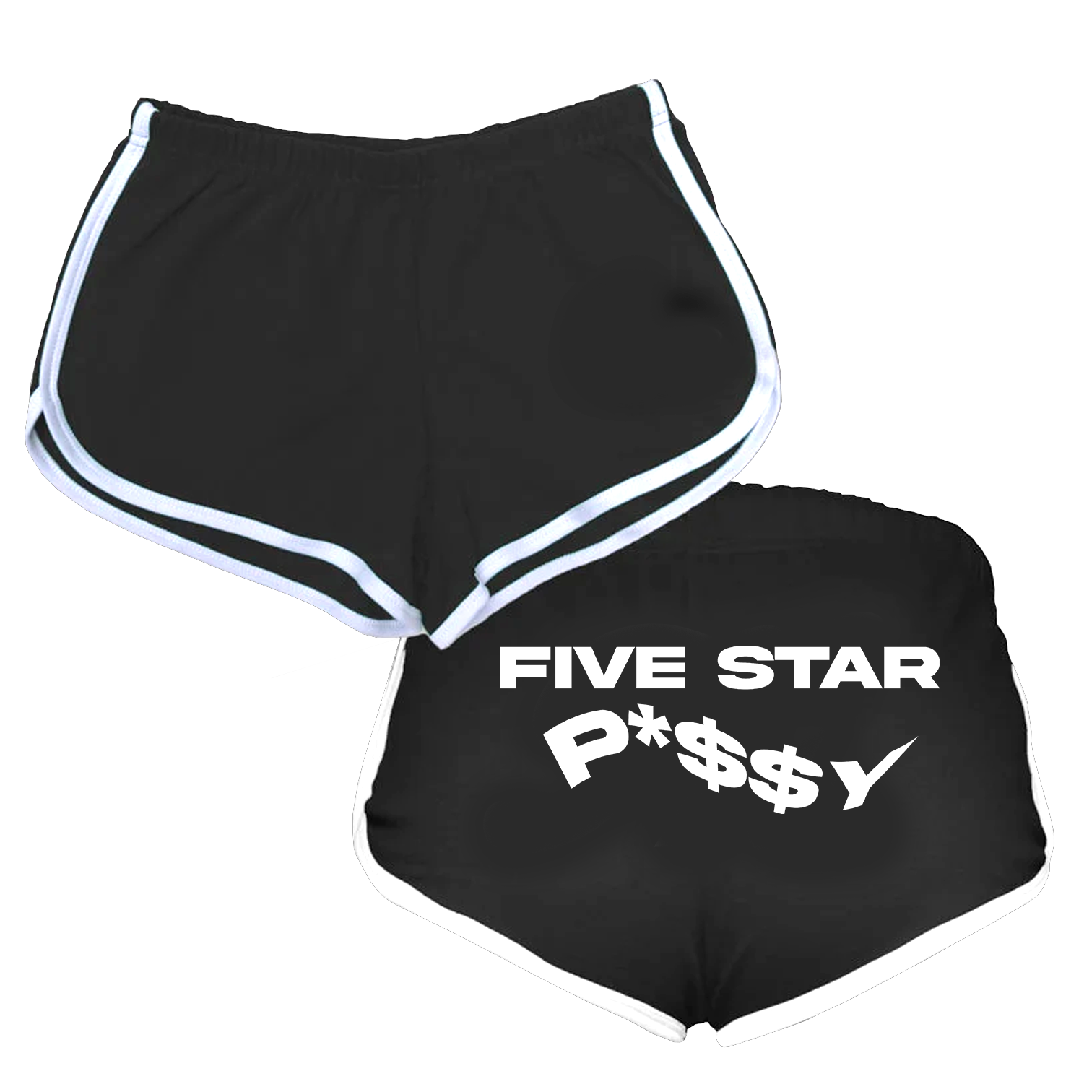 FIVE STAR BOOTY SHORTS BLACK OHTHISTIANA